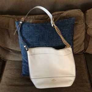 NWOT Coach white leather shoulder bag